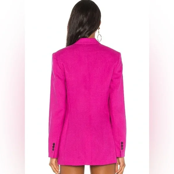 Theory Double Tailor Blazer Jacket in Pop Fuschia - Picture 3 of 14
